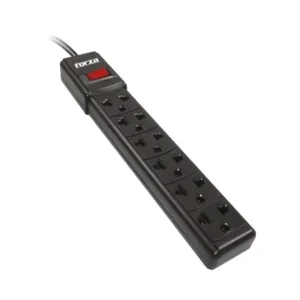 REGLETA NEGRA 6 TOMAS CABLE 90 CM