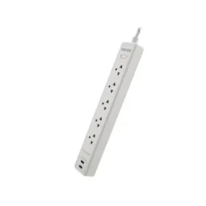SUPRESOR DE PICOS 5 TOMAS NEMA4 Y 2 USB - 220V (BLANCO)